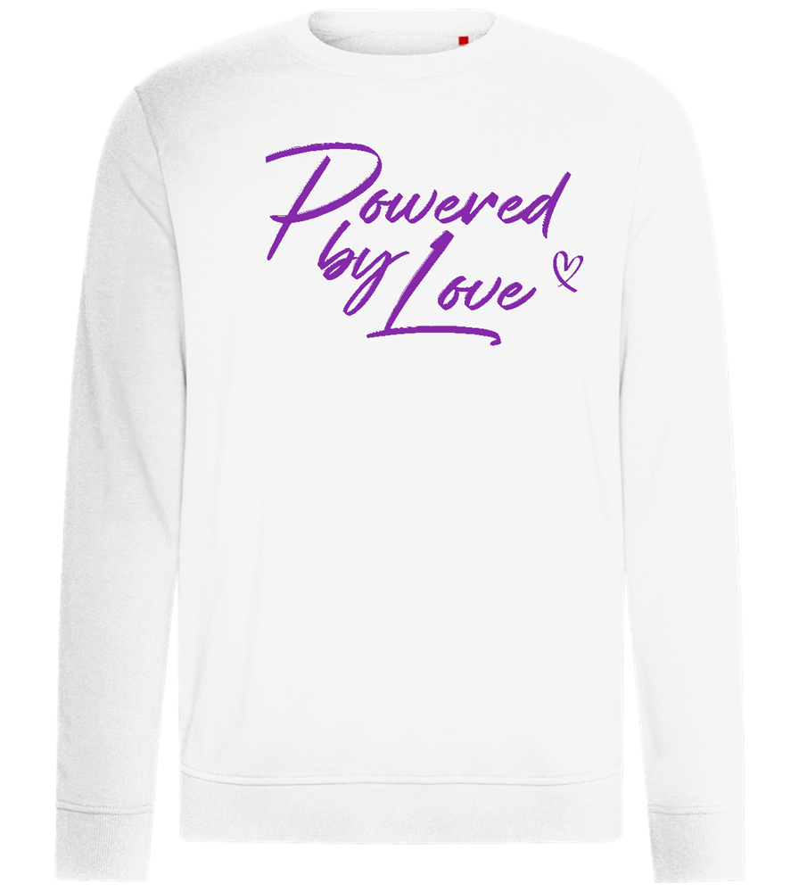 Powered By Love Design - Comfort unisex sweater_WHITE_front