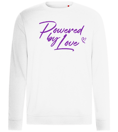 Powered By Love Design - Comfort unisex sweater_WHITE_front