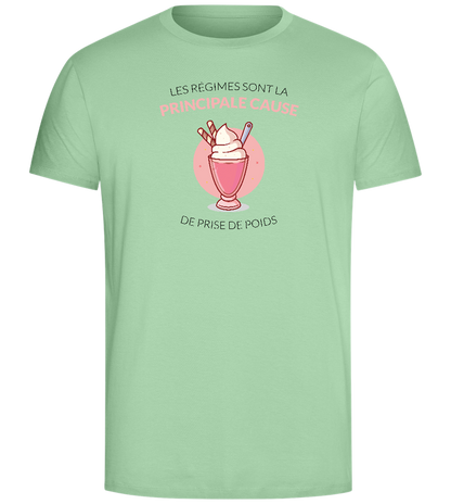 Cause For Weight Gain Design - Comfort Unisex T-Shirt_ICE GREEN_front