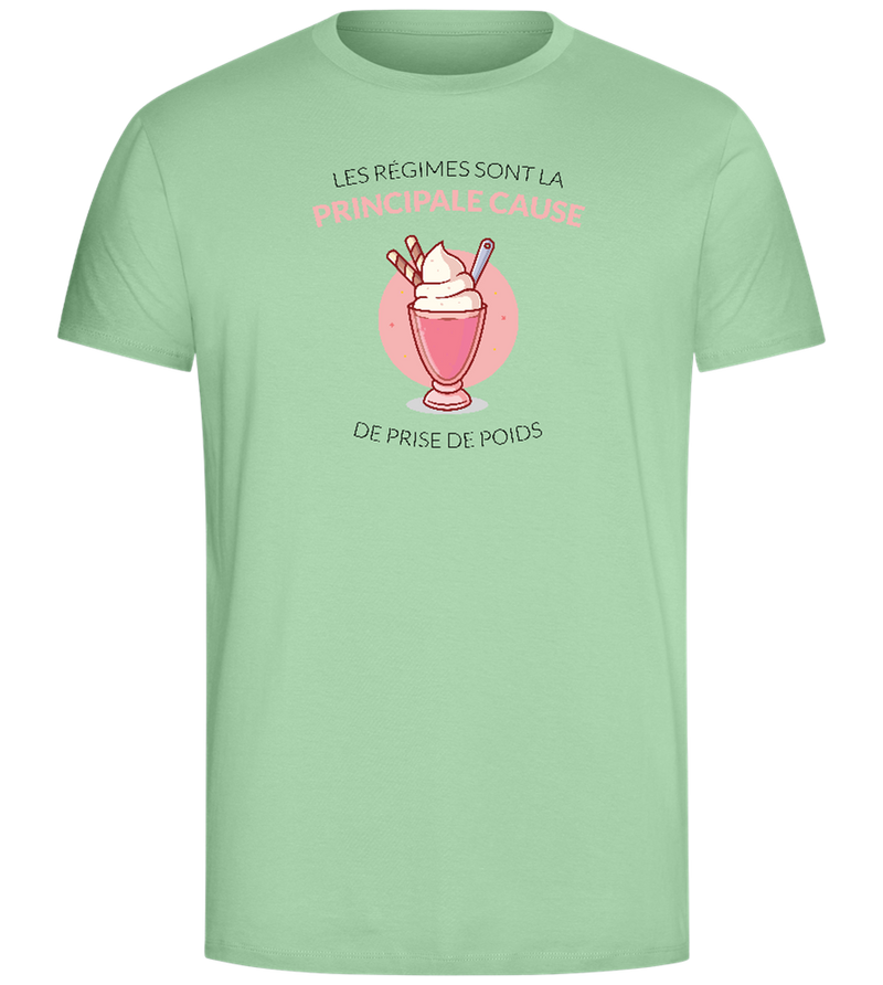 Cause For Weight Gain Design - Comfort Unisex T-Shirt_ICE GREEN_front