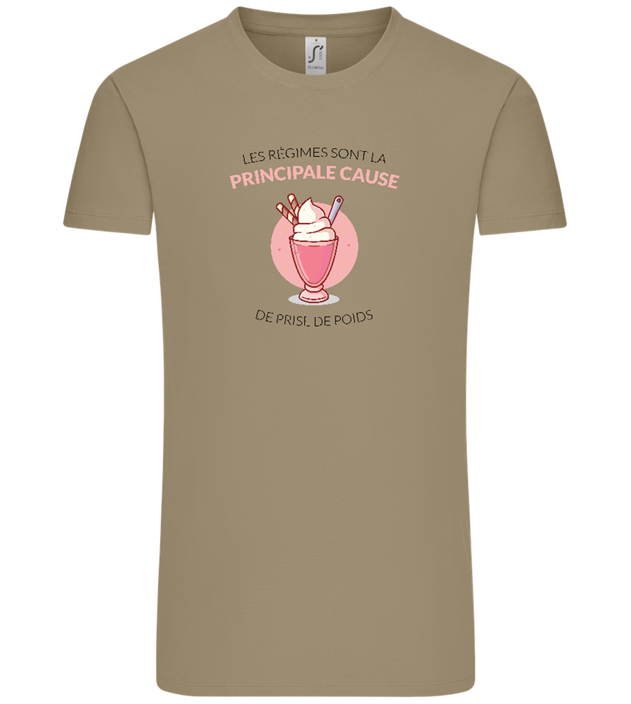 Cause For Weight Gain Design - Comfort Unisex T-Shirt_KHAKI_front