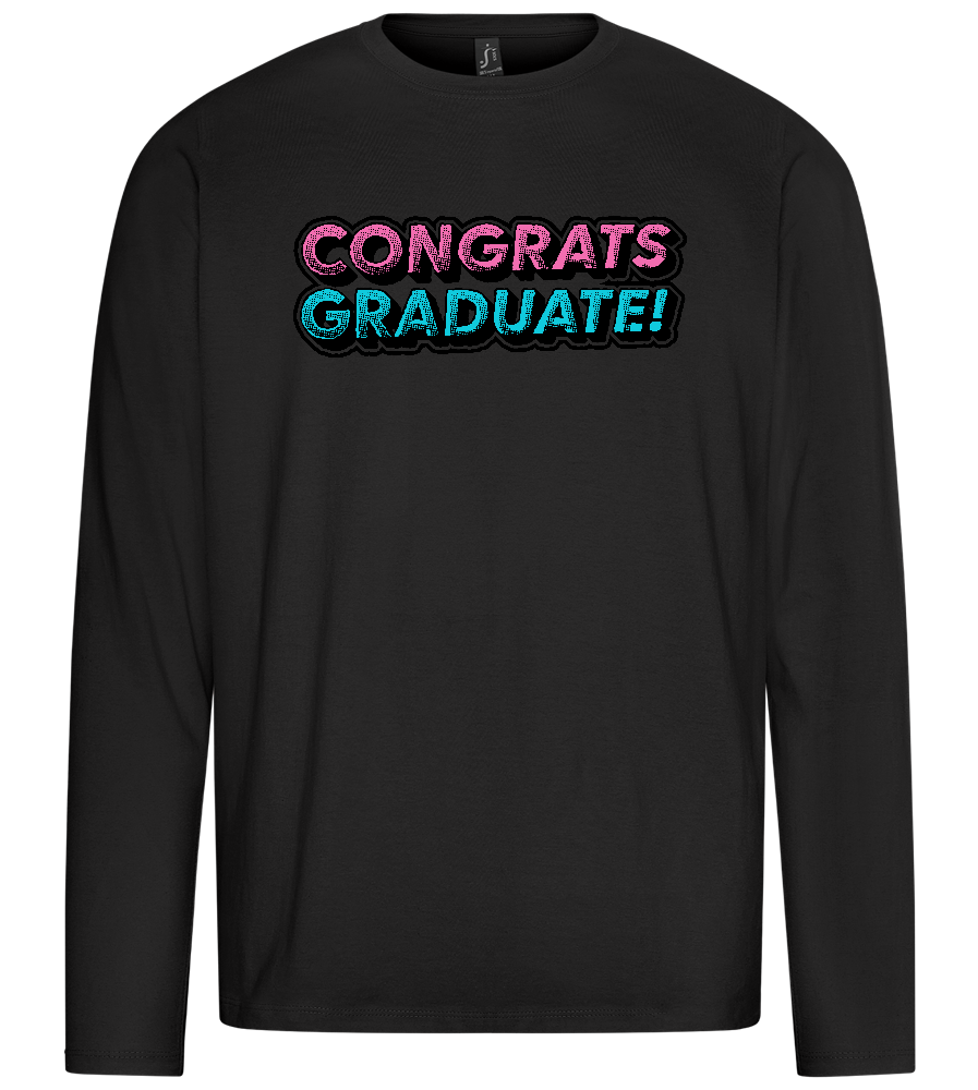 Congrats Graduate Design - Premium men's long sleeve t-shirt_DEEP BLACK_front