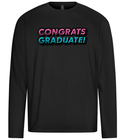 Congrats Graduate Design - Premium men's long sleeve t-shirt_DEEP BLACK_front