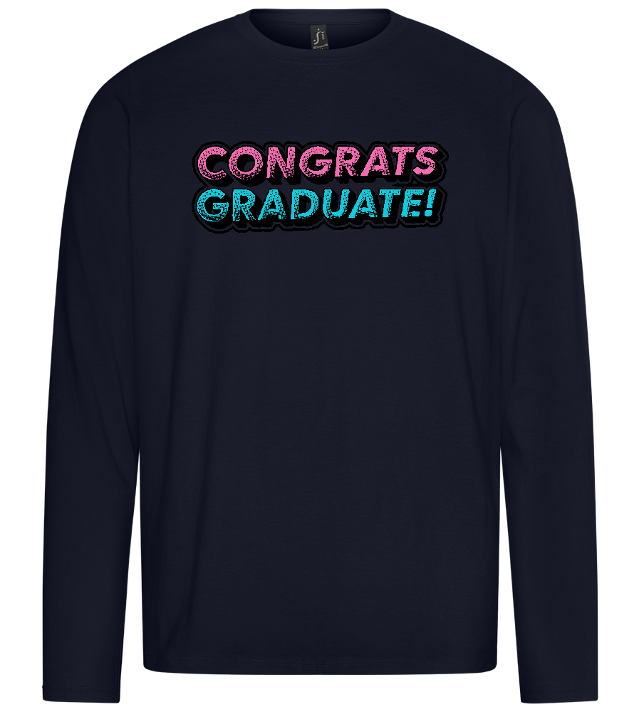 Congrats Graduate Design - Premium men's long sleeve t-shirt_FRENCH NAVY_front