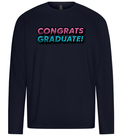 Congrats Graduate Design - Premium men's long sleeve t-shirt_FRENCH NAVY_front