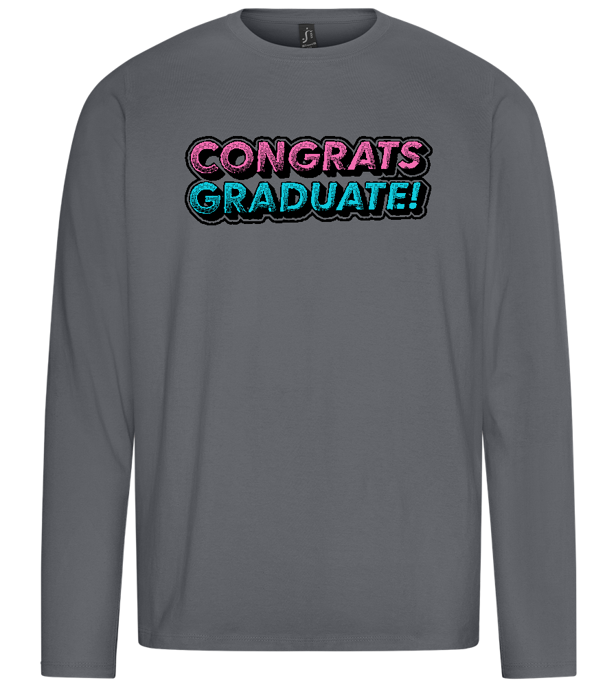 Congrats Graduate Design - Premium men's long sleeve t-shirt_MOUSE GREY_front