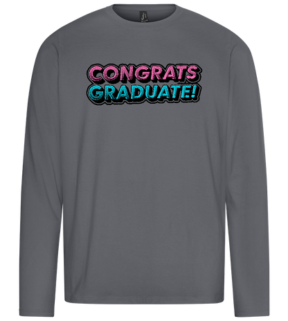 Congrats Graduate Design - Premium men's long sleeve t-shirt_MOUSE GREY_front