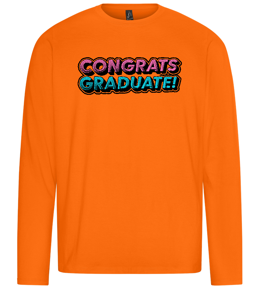 Congrats Graduate Design - Premium men's long sleeve t-shirt_ORANGE_front