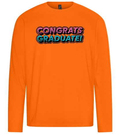 Congrats Graduate Design - Premium men's long sleeve t-shirt_ORANGE_front