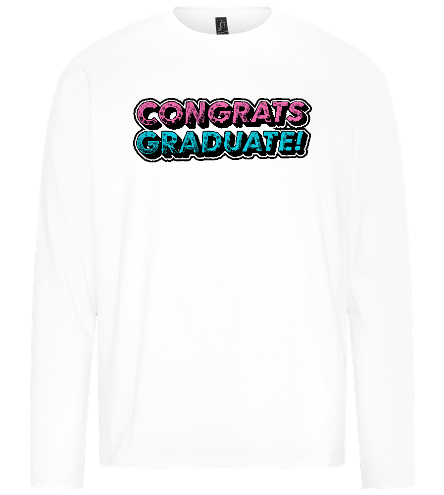 Congrats Graduate Design - Premium men's long sleeve t-shirt_WHITE_front