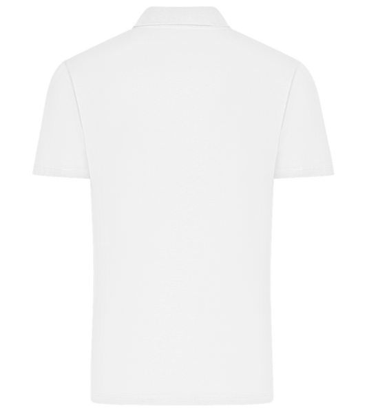 Love is Love Hearts Design - Basic men's polo shirt_WHITE_back
