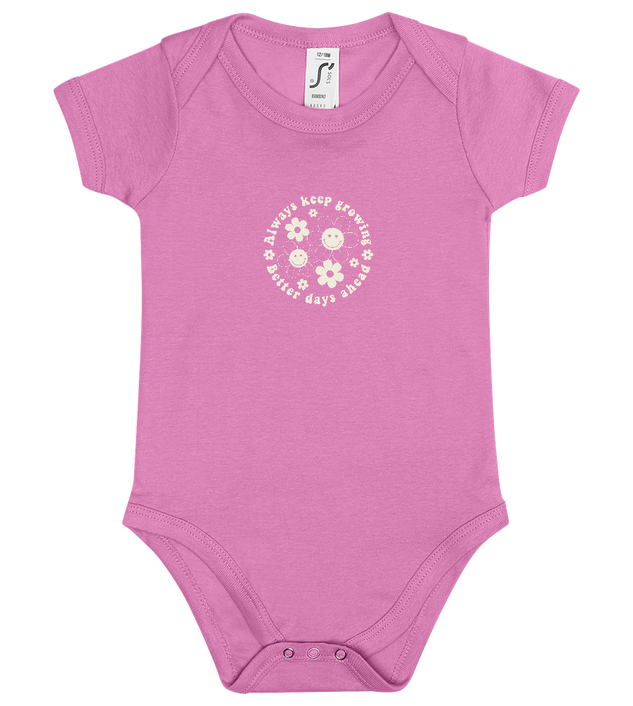 Keep Growing Design - Baby bodysuit_PINK ORCHID_front