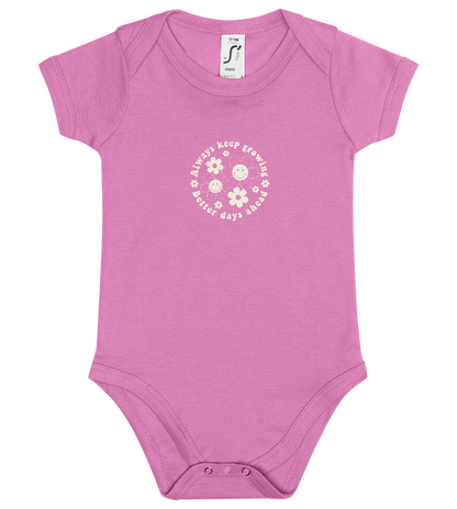 Keep Growing Design - Baby bodysuit_PINK ORCHID_front