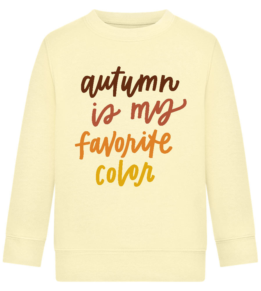 My Favorite Color is Autumn Design - Comfort Kids Sweater_AMARELO CLARO_front