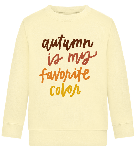 My Favorite Color is Autumn Design - Comfort Kids Sweater_AMARELO CLARO_front