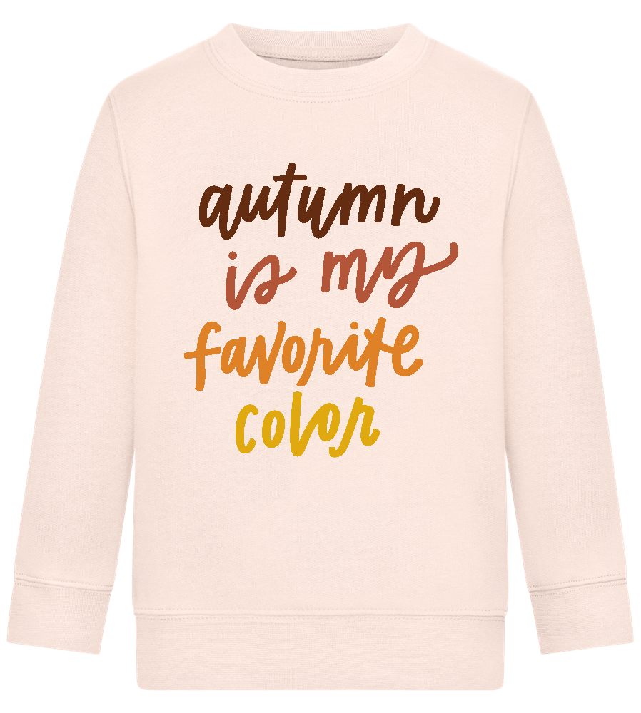 My Favorite Color is Autumn Design - Comfort Kids Sweater_LIGHT PEACH ROSE_front