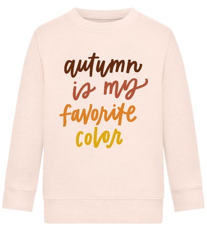 My Favorite Color is Autumn Design - Comfort Kids Sweater_LIGHT PEACH ROSE_front