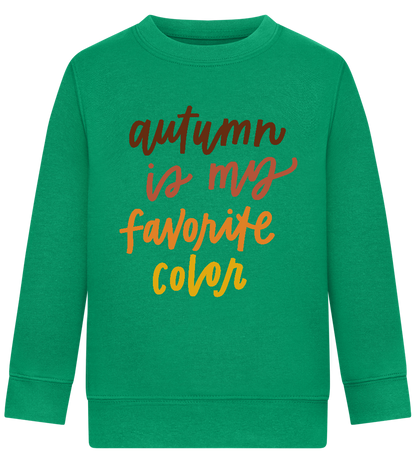 My Favorite Color is Autumn Design - Comfort Kids Sweater_MEADOW GREEN_front