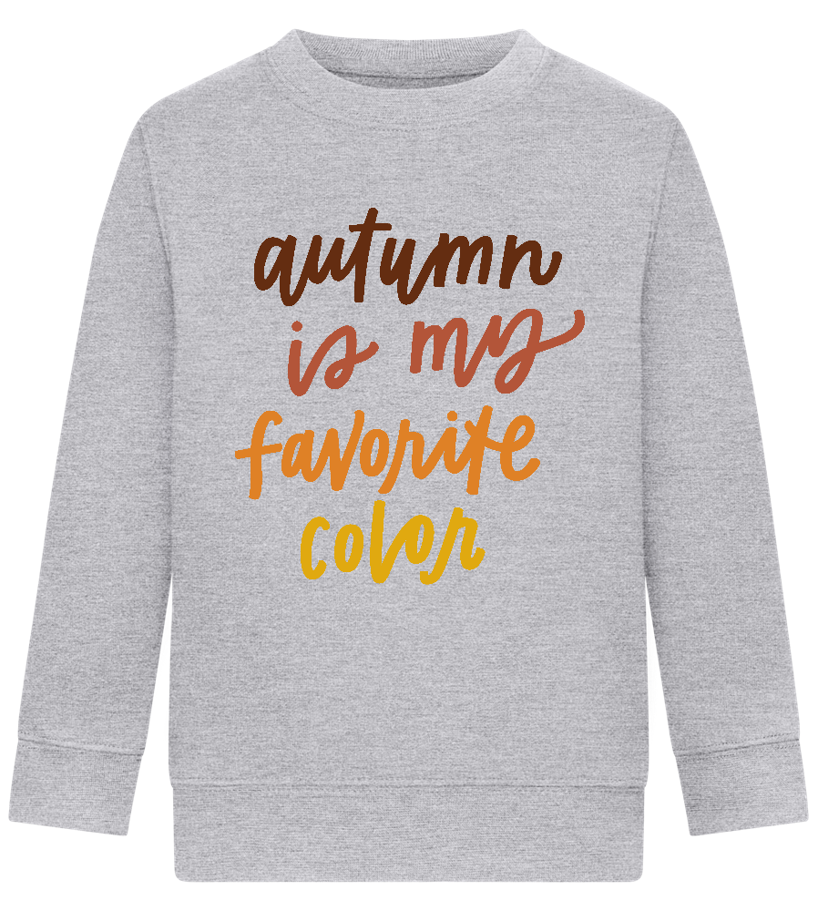 My Favorite Color is Autumn Design - Comfort Kids Sweater_ORION GREY II_front