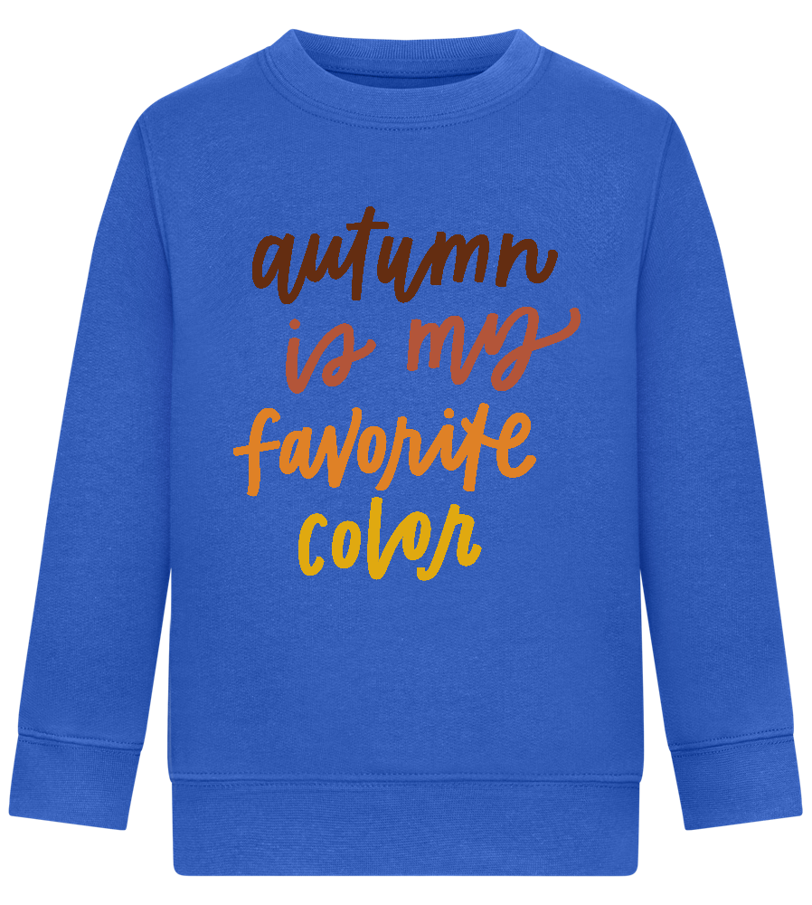 My Favorite Color is Autumn Design - Comfort Kids Sweater_ROYAL_front