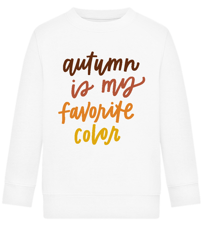 My Favorite Color is Autumn Design - Comfort Kids Sweater_WHITE_front