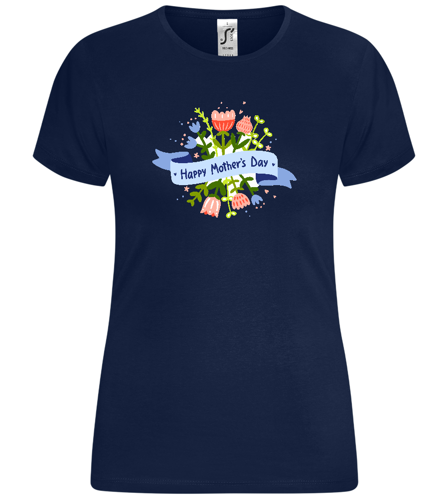 Mother's Day Flowers Design - Comfort women's t-shirt_MARINE_front