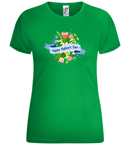 Mother's Day Flowers Design - Comfort women's t-shirt_MEADOW GREEN_front