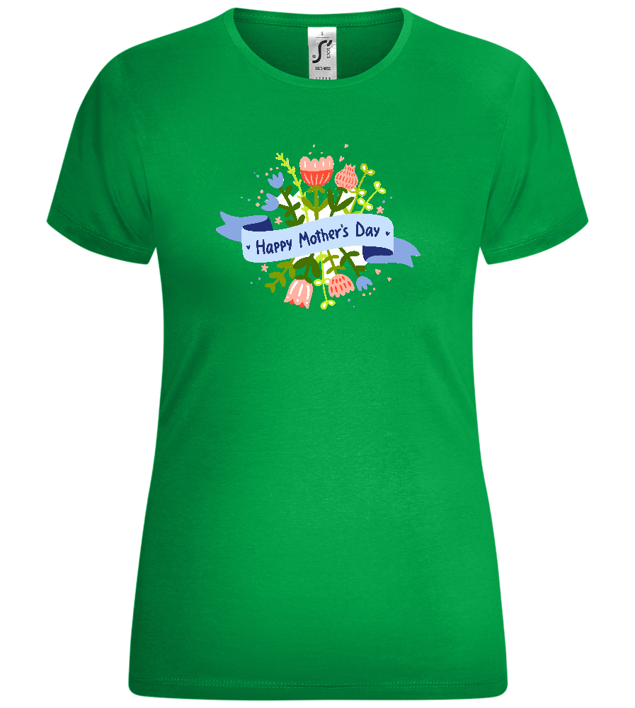 Mother's Day Flowers Design - Comfort women's t-shirt_MEADOW GREEN_front