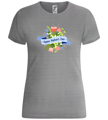 Mother's Day Flowers Design - Comfort women's t-shirt_ORION GREY_front