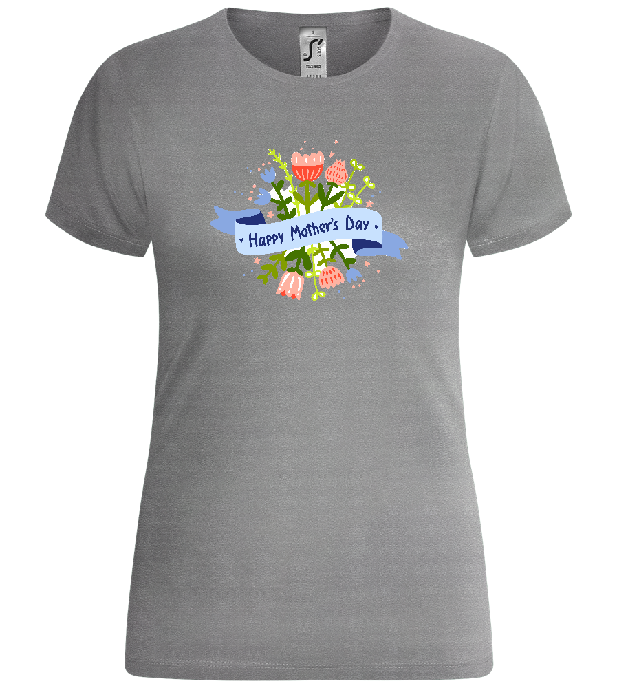 Mother's Day Flowers Design - Comfort women's t-shirt_ORION GREY_front