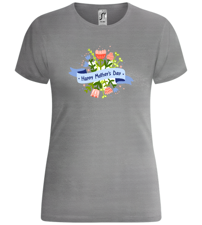 Mother's Day Flowers Design - Comfort women's t-shirt_ORION GREY_front