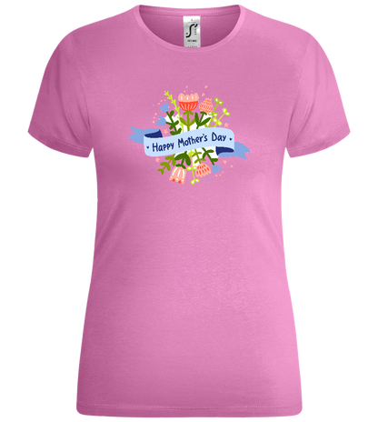 Mother's Day Flowers Design - Comfort women's t-shirt_PINK ORCHID_front