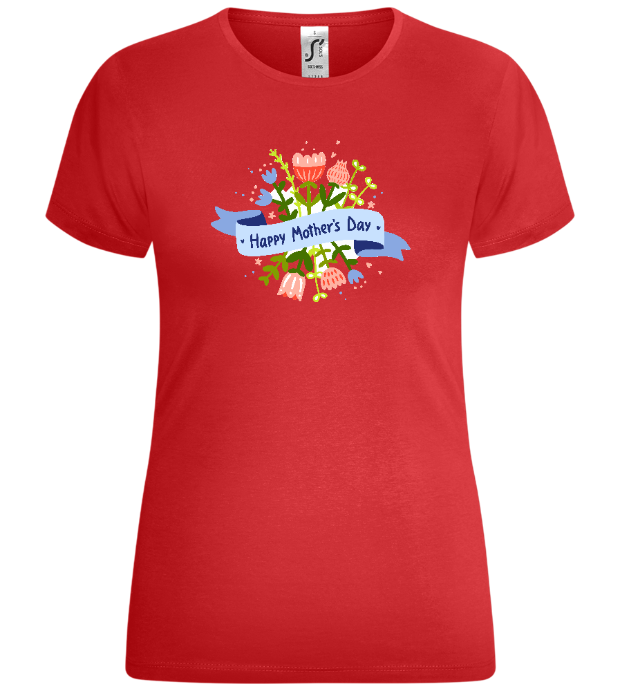 Mother's Day Flowers Design - Comfort women's t-shirt_RED_front