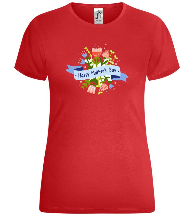 Mother's Day Flowers Design - Comfort women's t-shirt_RED_front