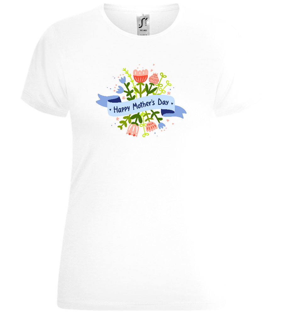 Mother's Day Flowers Design - Comfort women's t-shirt_WHITE_front