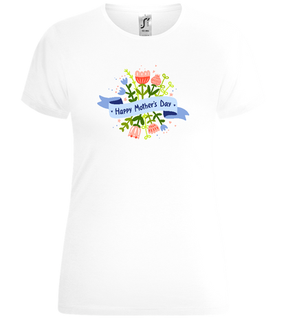 Mother's Day Flowers Design - Comfort women's t-shirt_WHITE_front