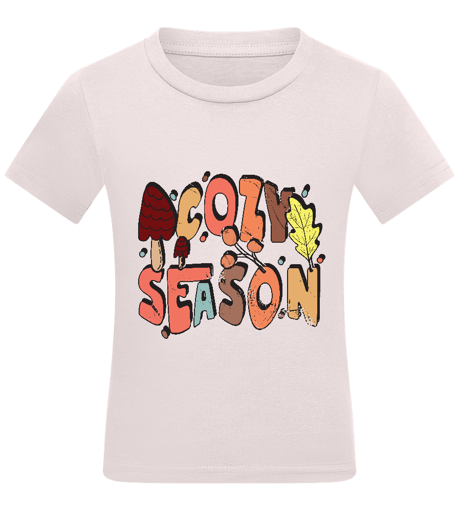 Cozy Season Design - Comfort kids fitted t-shirt_LIGHT PINK_front