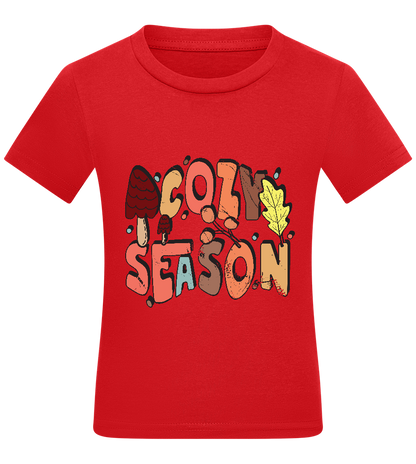 Cozy Season Design - Comfort kids fitted t-shirt_RED_front