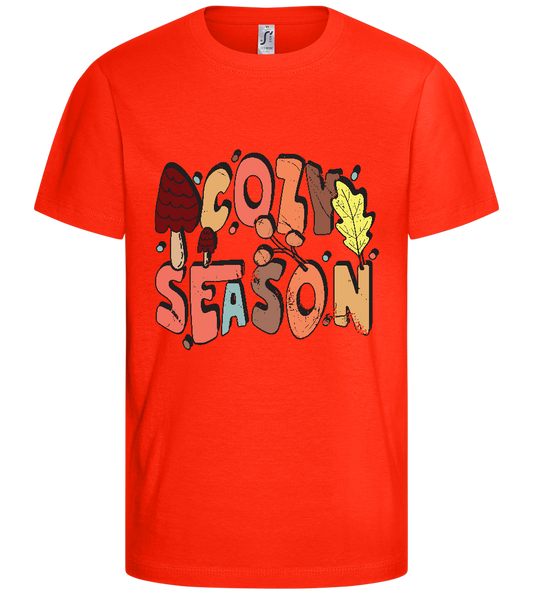 Cozy Season Design - Comfort kids fitted t-shirt_RED_front