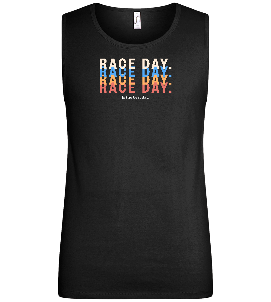 Best Day of the Week Design - Basic men's tank top_DEEP BLACK_front