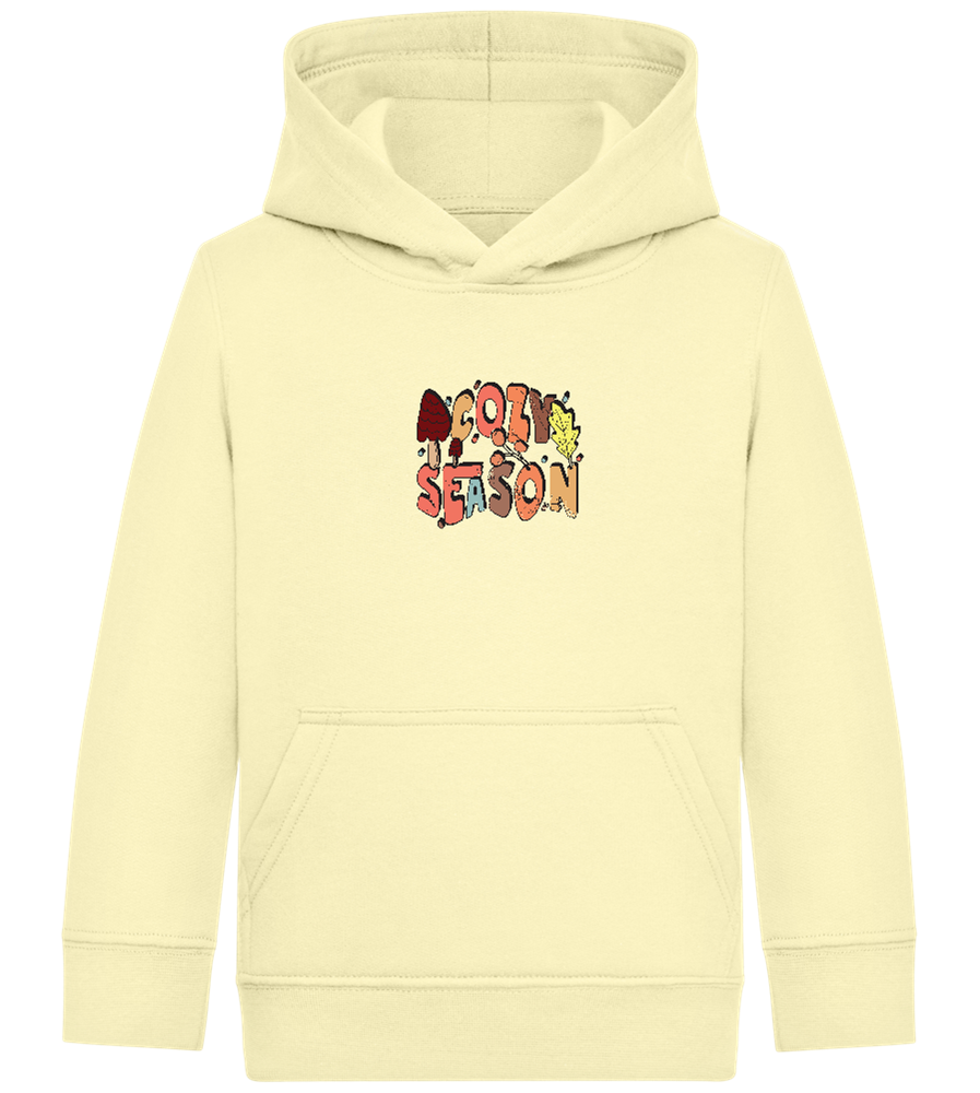 Cozy Season Design - Comfort Kids Hoodie_AMARELO CLARO_front