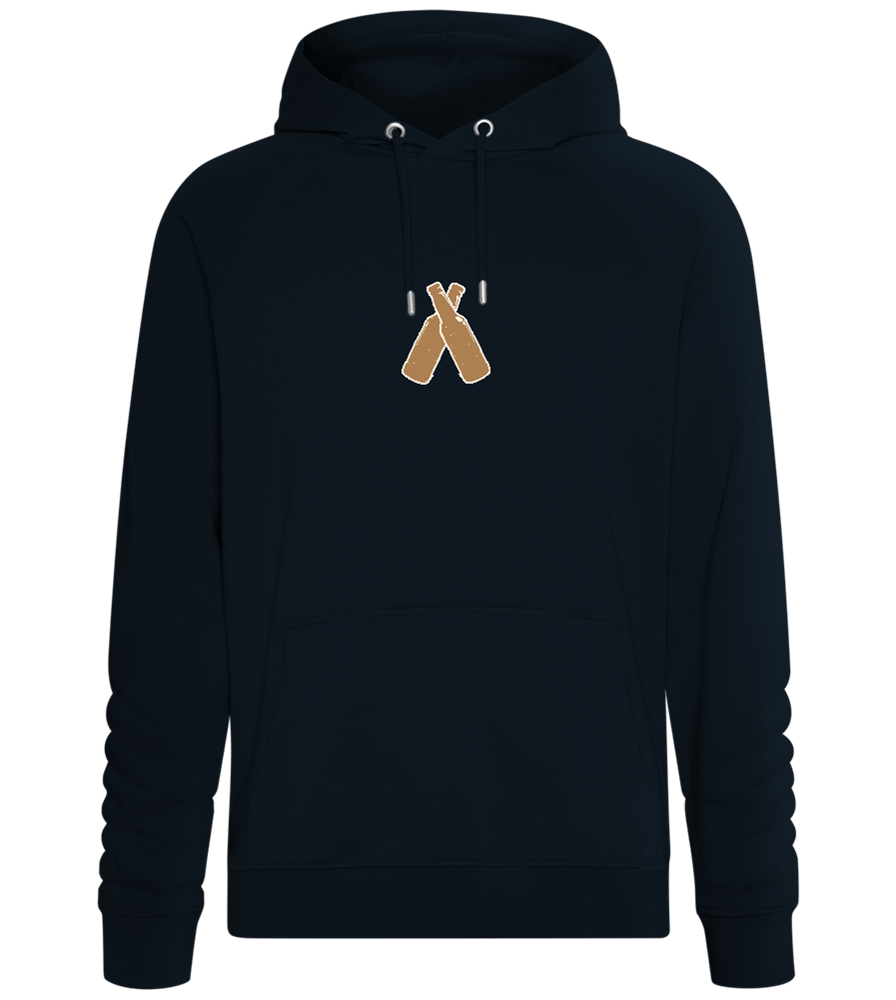 Two Beer Bottles Design - Comfort unisex hoodie_BLACK_front