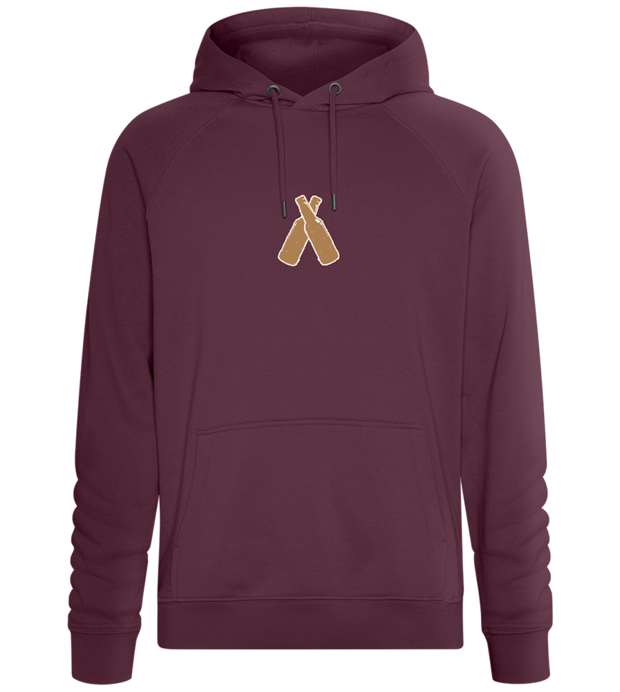 Two Beer Bottles Design - Comfort unisex hoodie_BORDEAUX_front