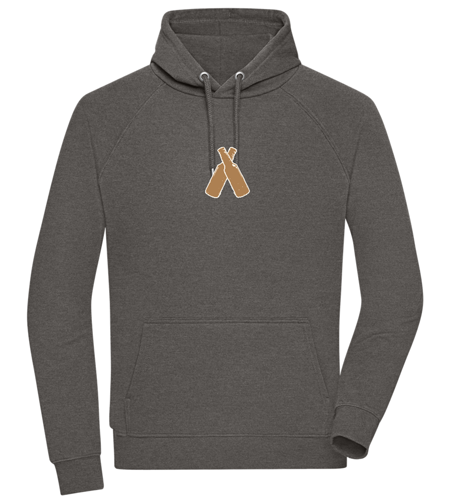 Two Beer Bottles Design - Comfort unisex hoodie_CHARCOAL CHIN_front