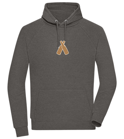 Two Beer Bottles Design - Comfort unisex hoodie_CHARCOAL CHIN_front