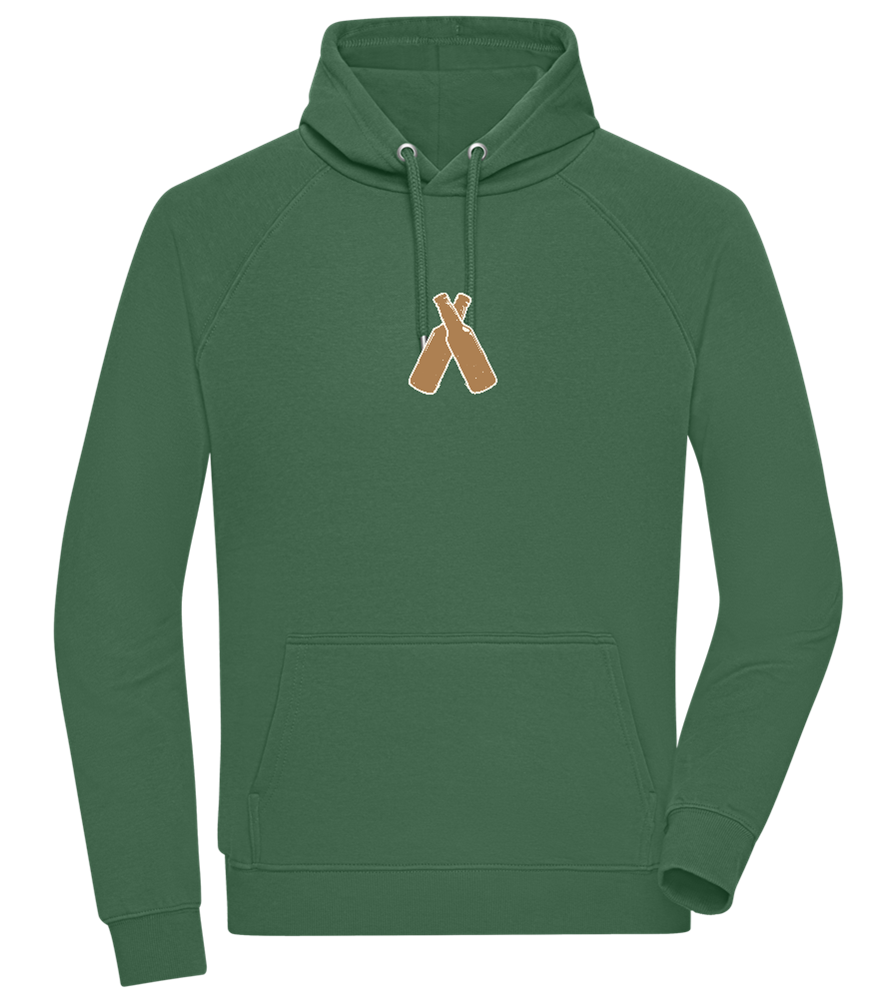 Two Beer Bottles Design - Comfort unisex hoodie_GREEN BOTTLE_front