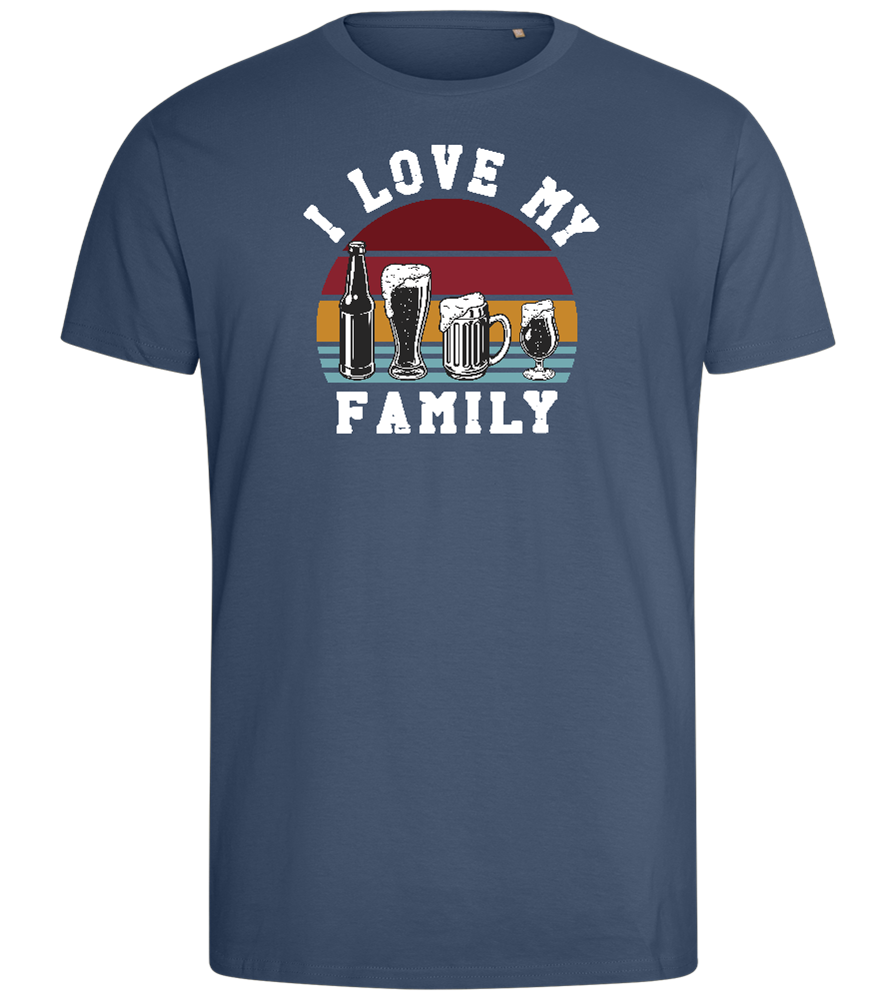 I Love My Family Design - Comfort men's fitted t-shirt_DENIM_front