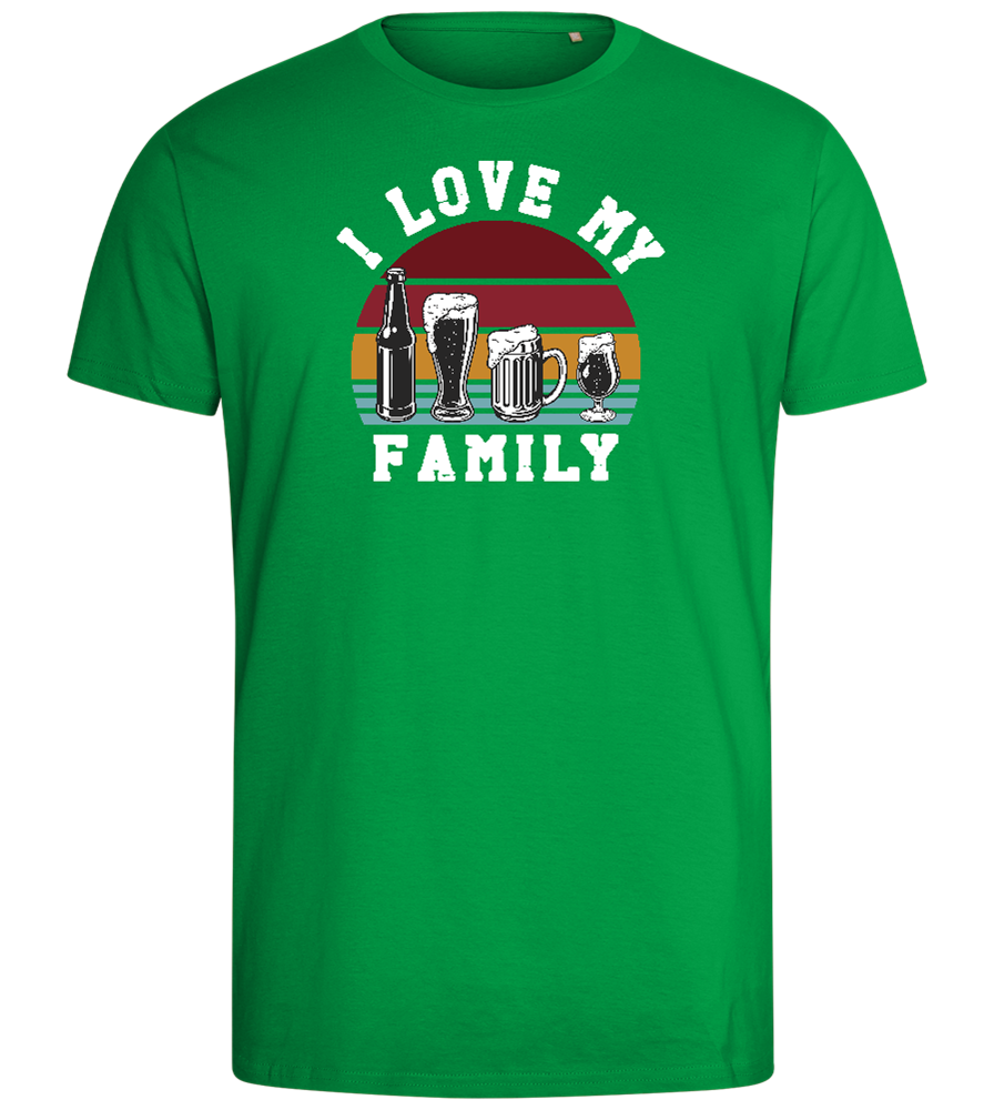 I Love My Family Design - Comfort men's fitted t-shirt_MEADOW GREEN_front