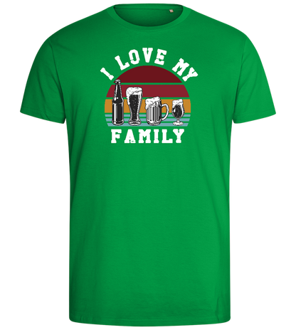 I Love My Family Design - Comfort men's fitted t-shirt_MEADOW GREEN_front