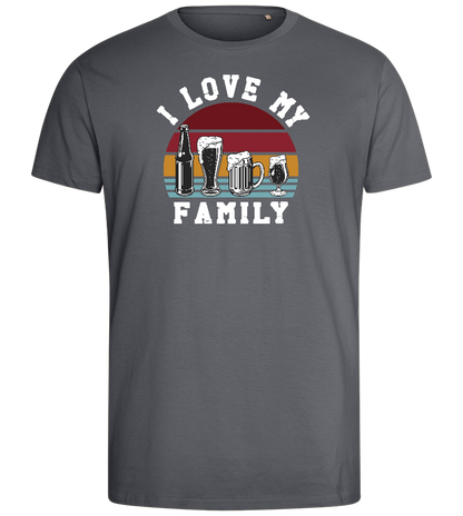 I Love My Family Design - Comfort men's fitted t-shirt_MOUSE GREY_front